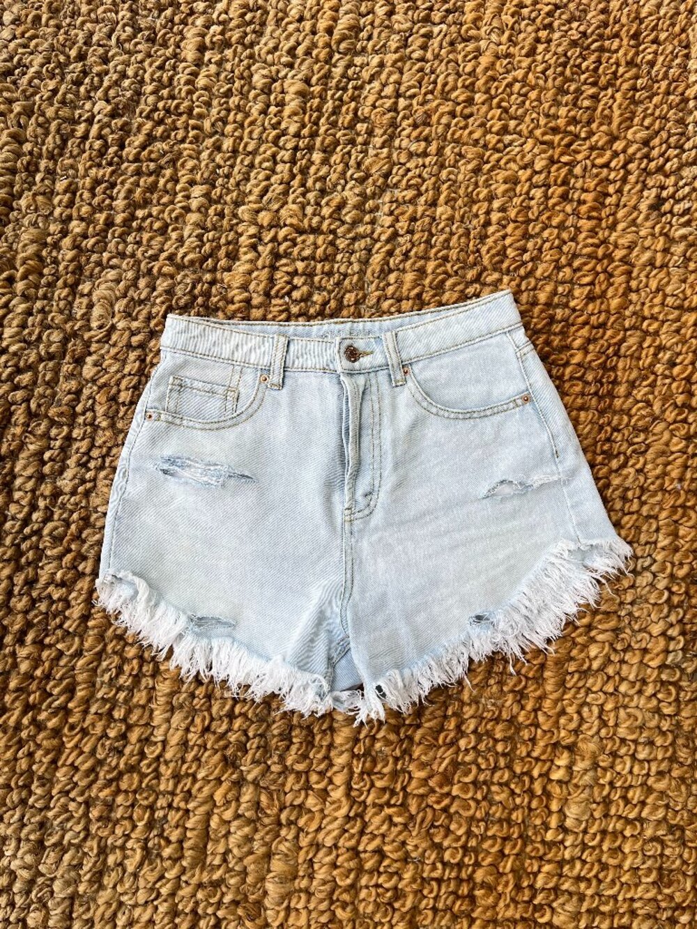 Wild Fable Light Destroyed Denim High Waisted Cut Off Jeans Shorts 2